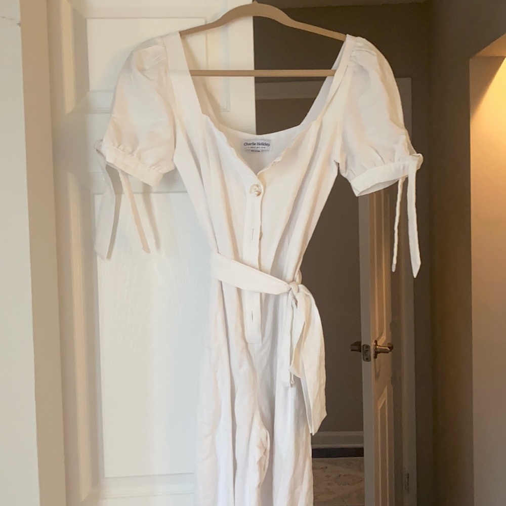 Charlie Holiday White Jumpsuit